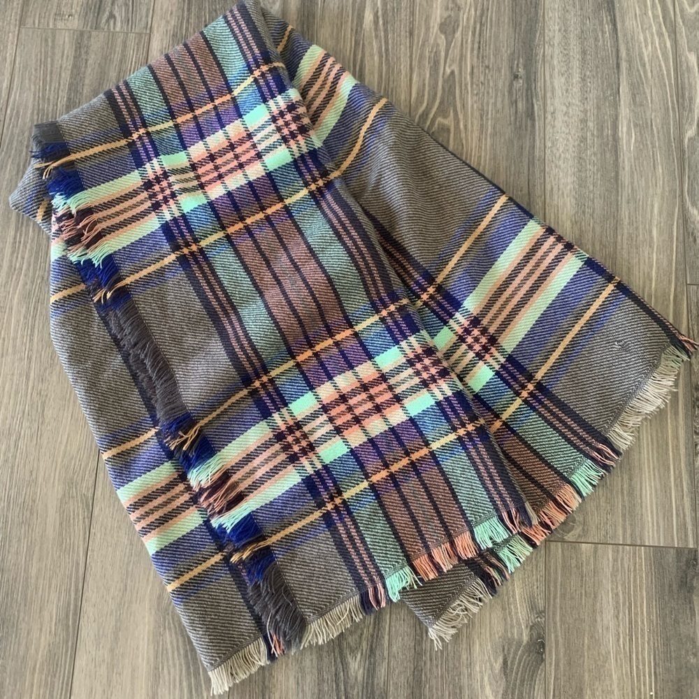 Plaid soft winter Scarf wrap throw career work one Size